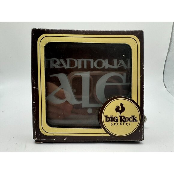 Big Rock Brewery Traditional Ale Glass Coasters 4" New in Box Calgary  Beer - Picture 1 of 3